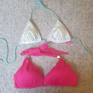 2 Victoria's Secret Triangle Bikini Tops